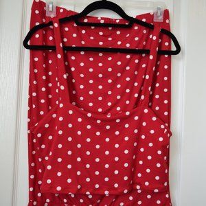 BRAND NEW Curvy Poka--dot Two-Piece Set